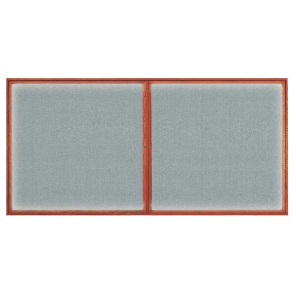 United Visual Products Open Faced Traditional Corkboard, 12x36" UV639A-BRONZE-COBACC - main